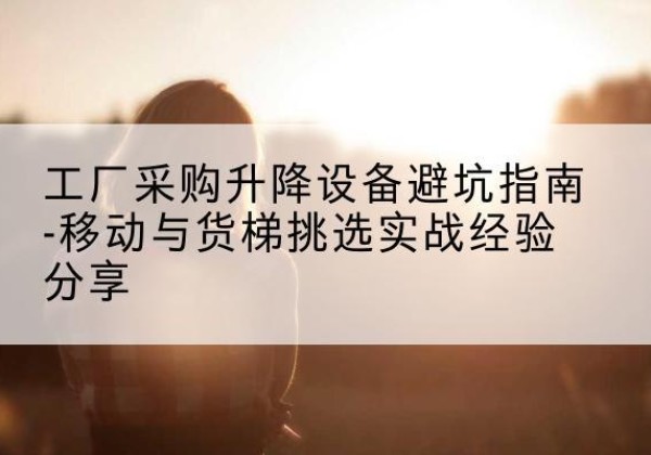 高安移动式升降机怎么选-工厂采购升降设备避坑指南-移动与货梯挑选实战经验分享