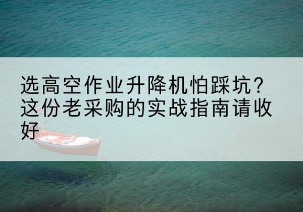高安高空作业升降机厂家推荐-选高空作业升降机怕踩坑？这份老采购的实战指南请收好